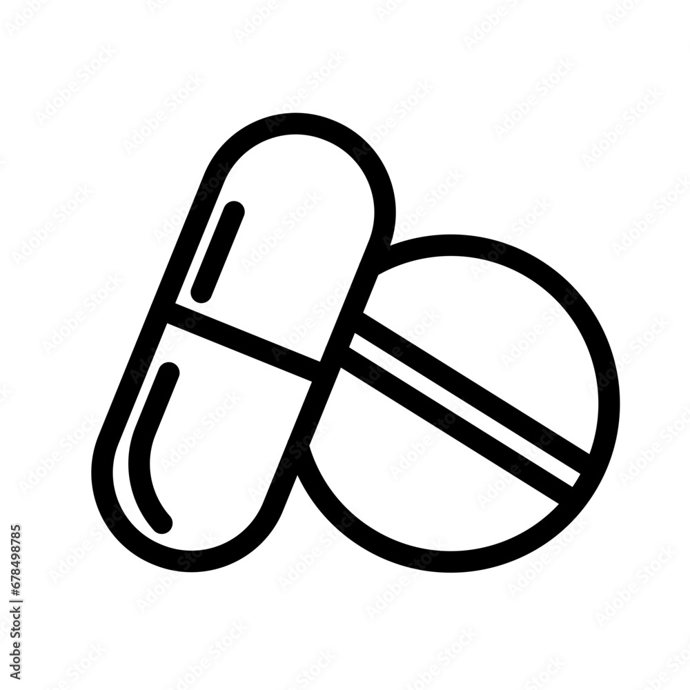 Pills Outline Icon Pills Outline Icon
