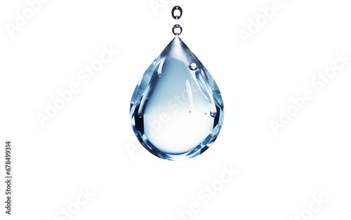 Stunning Droplet of Water Suspended in Time an Icy Isolated on Transparent Background PNG.