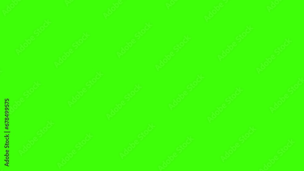 White liquid transitions in hand drawn cartoon doodle style on green screen background