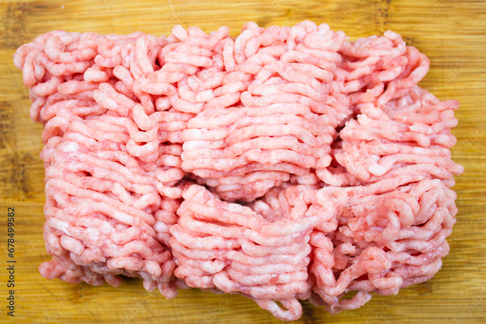 Raw minced meat. Fresh minced meat. Raw ground pork ready to be cooked. Raw minced meat. Fresh minced meat. Raw ground pork ready to be cooked.