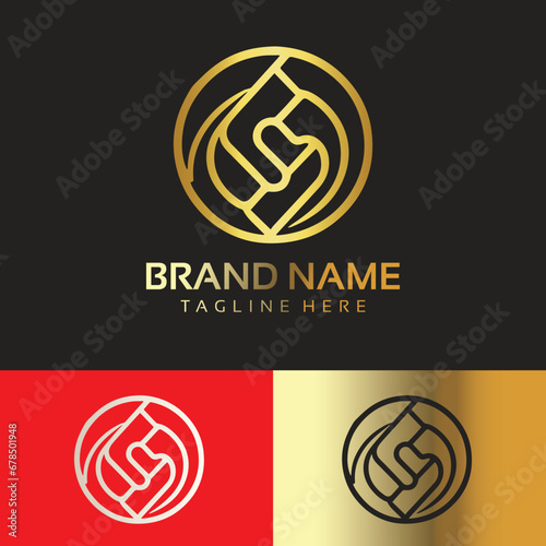 Gold luxury smart minimal logo design vector. is a professional business logo. 100% Editable vectors. Icon symbol vector EPS 10. luxury modern premium logo design.