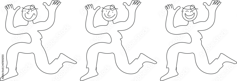 Flat line vector modern concept illustration of a young man character design. Multiple expression with man flat line illustration. Cartoon people character design comic faces with various emotion Flat line vector modern concept illustration of a young man character design. Multiple expression with man flat line illustration. Cartoon people character design comic faces with various emotion