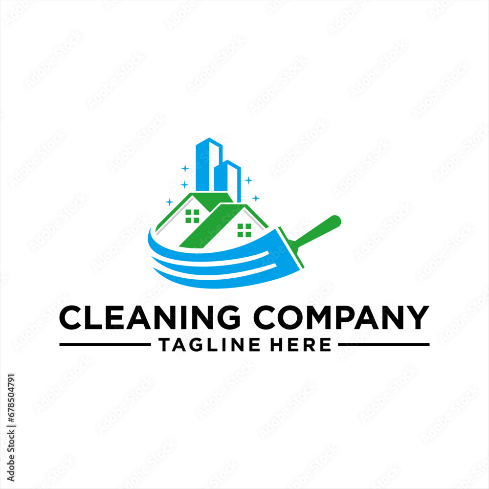 Striking logo for cleaning company, House Cleaning Service Logo Design Inspiration
