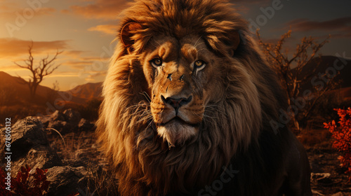 lion photo wallpaper © avivmuzi
