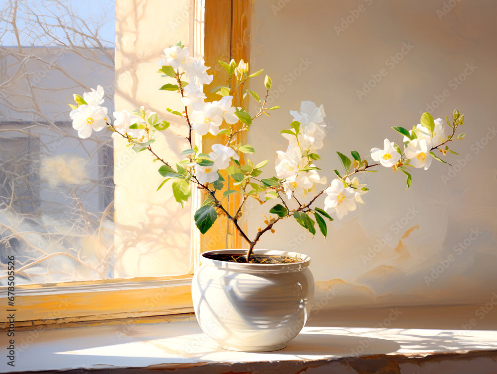 Flowers in a window