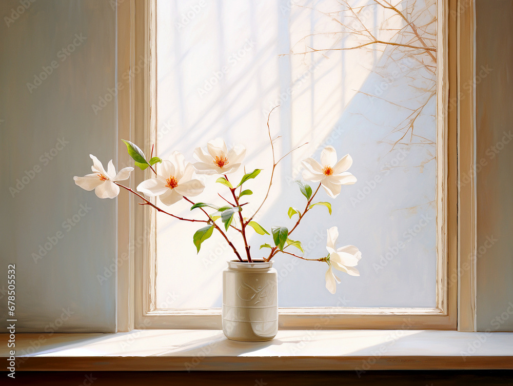 Flowers in a window