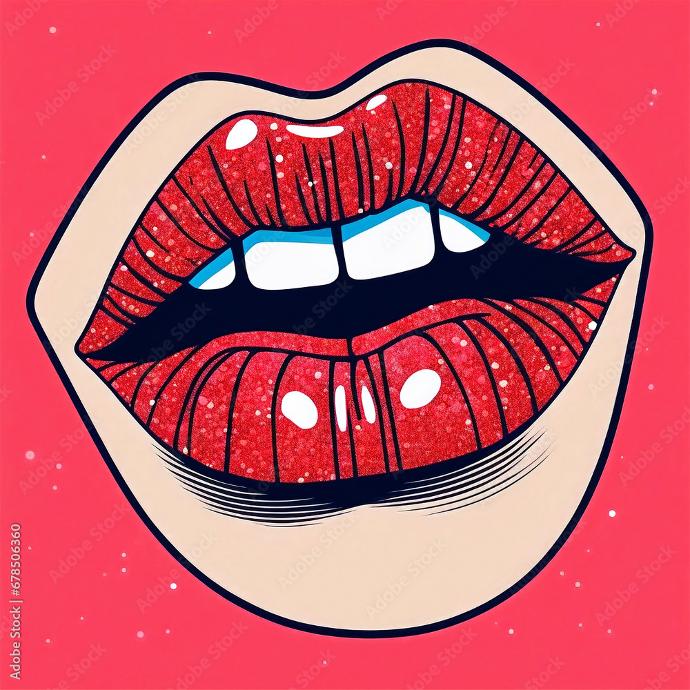 Obraz premium A captivating smile, painted with grace and elegance