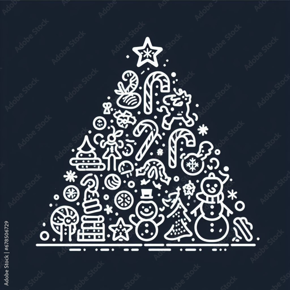 christmas tree with snowflakes christmas tree with snowflakes