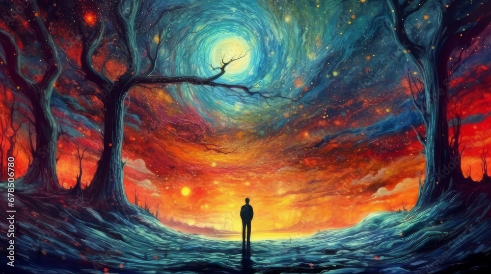 Fototapeta premium surreal absurd landscape.