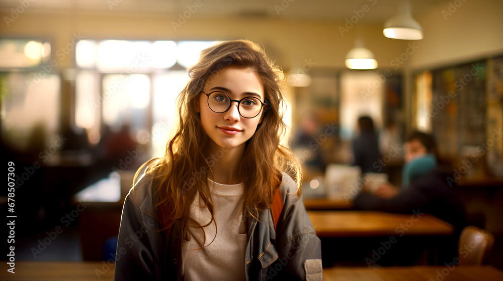 Student happy in school
