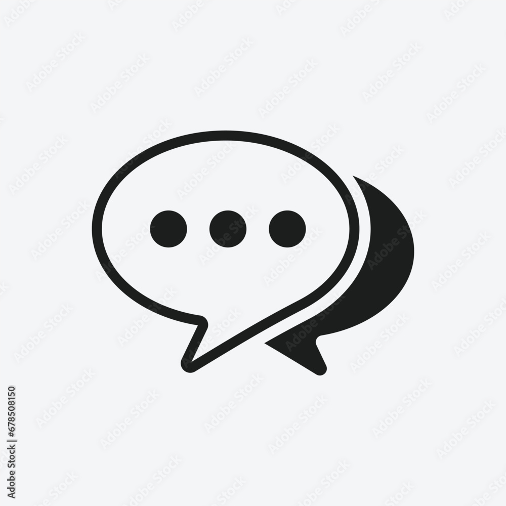 Comment icon. Chat in trendy flat design. Speech Bubble icon symbol vector illustration Comment icon. Chat in trendy flat design. Speech Bubble icon symbol vector illustration