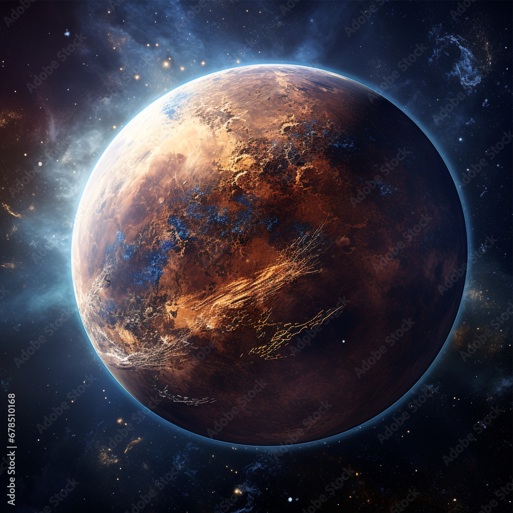 Obraz premium Ai Generated Amazing earth and moon