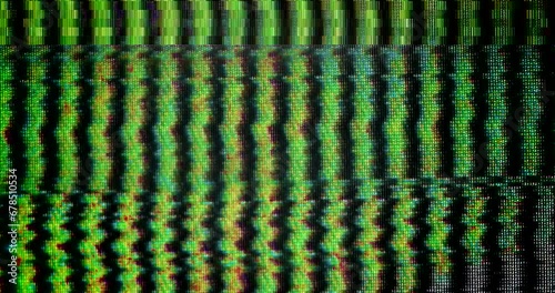 Retro 4K 90s handheld cam analogue VHS footage vintage noise loop. Broken TV reception static insert element for the horror show. Glitch retro horror video. Bad transfer. VCR broken TV insert effect photo
