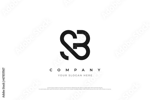 Letter SB Monogram Logo Design Vector photo