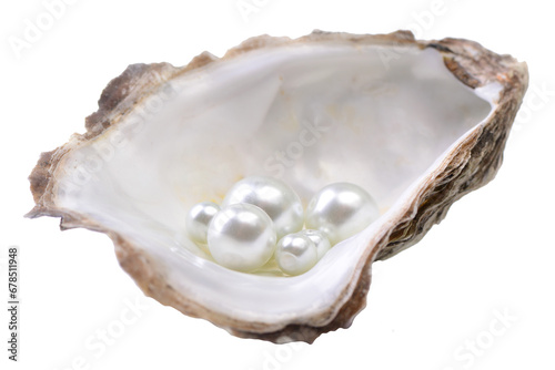 Pearls on a white background isolated