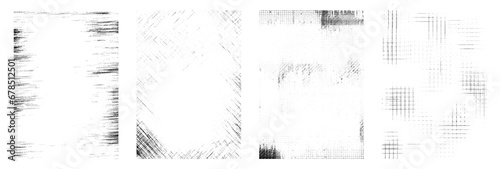 Distorted grunge isolated collection. Overlay distress texture effect. Element for social media, poster, brochure, flyers, screen print texture, card, wallpaper, background. Vector illustrator.	
