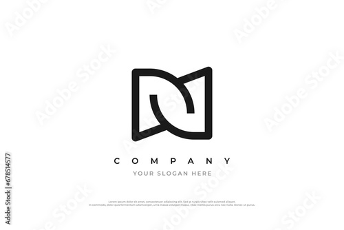 Initial Letter N Logo Design Vector