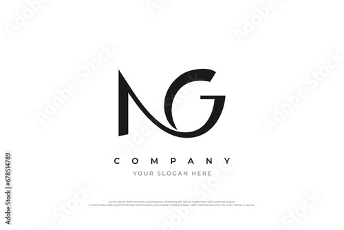 Elegant Initial Letter NG Logo Design Vector