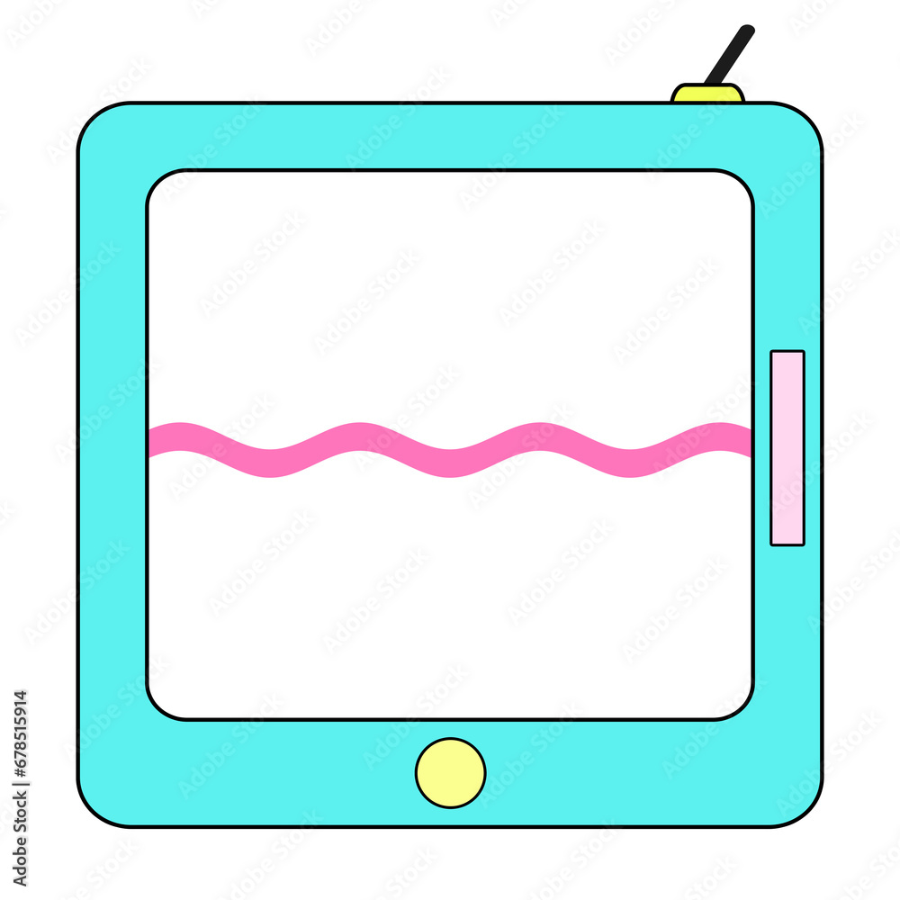 Retro style 80s vintage old TV