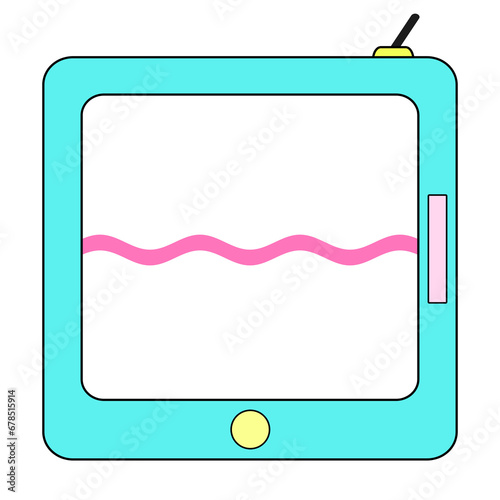 Retro style 80s vintage old TV 