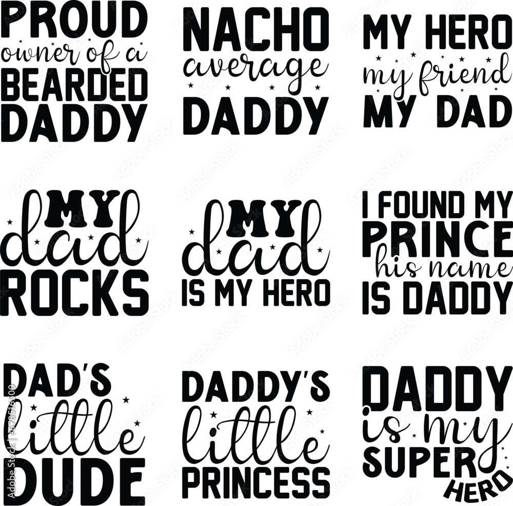Obraz premium dad svg design bundle and digital download