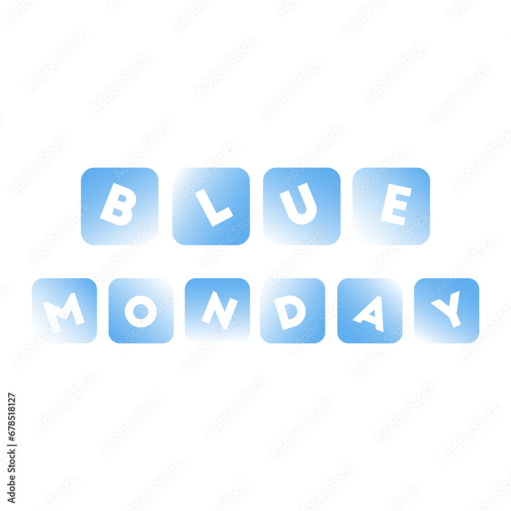 blue monday vector illustration. it is suitable for card, banner, or poster blue monday vector illustration. it is suitable for card, banner, or poster