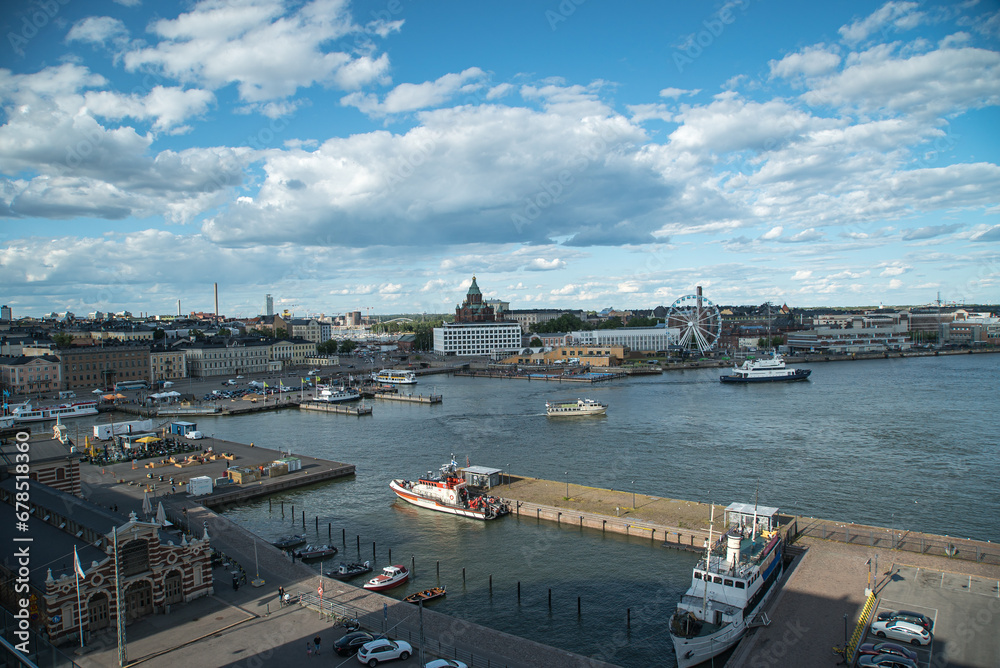 Obraz na płótnie Helsinki harbour during summer w salonie