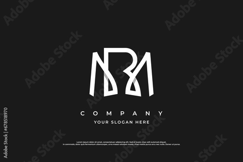 Letter RM Logo or MR Monogram Logo Design Vector
