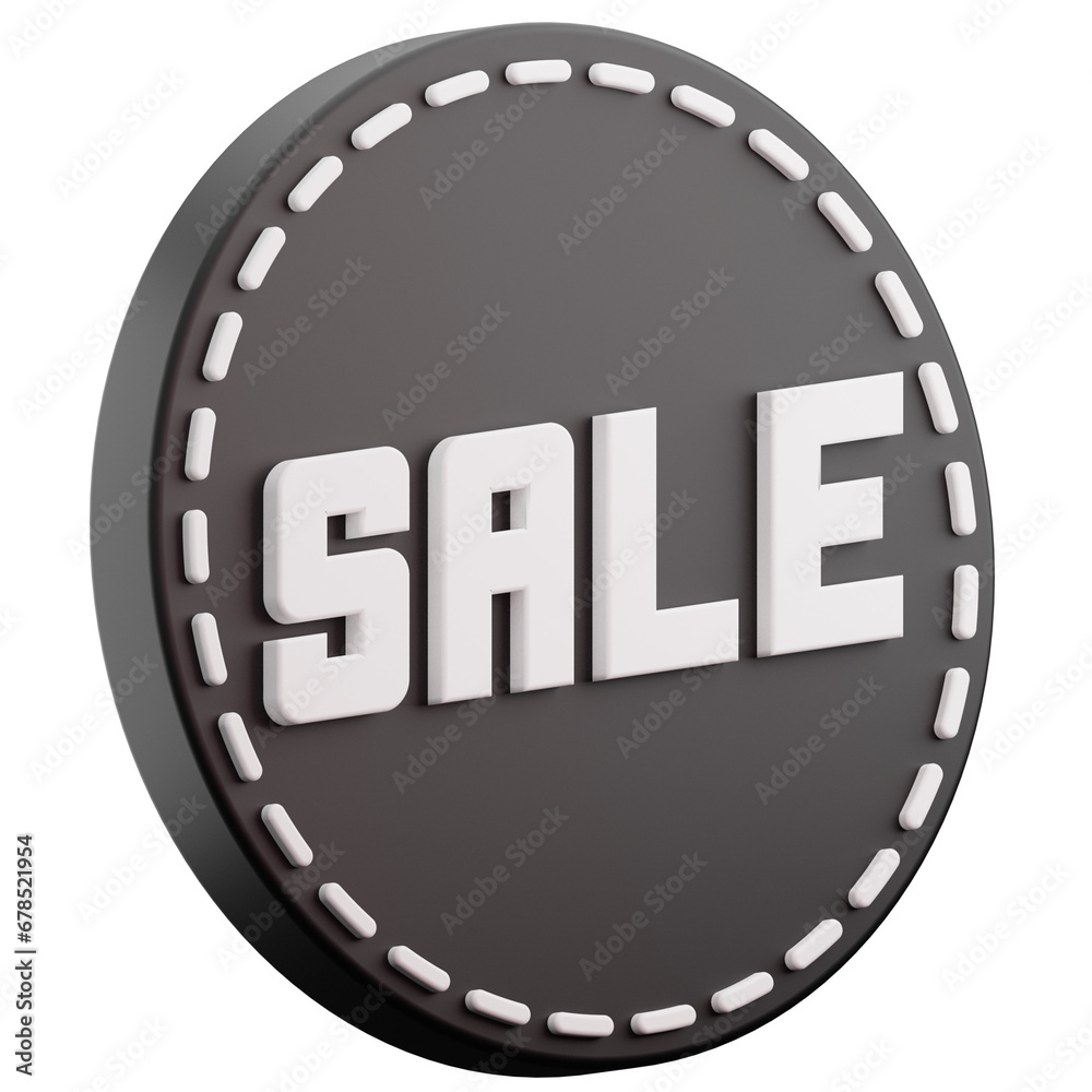 Sale Label 3D Illustration