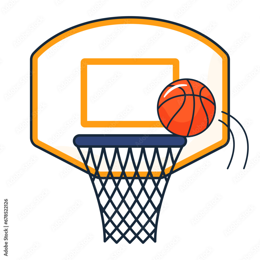 Vector basketball hoop sport basket vector illustration