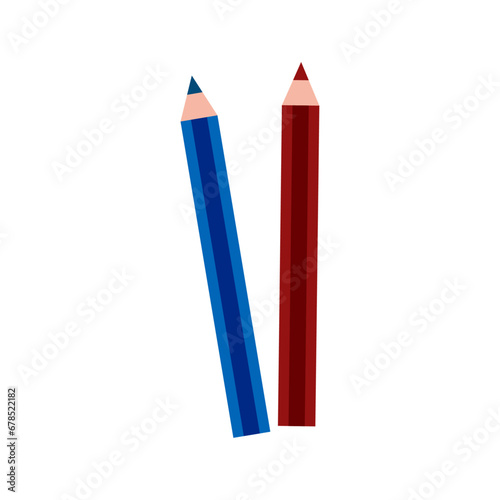 Vector cute pencils school supply for children color pencils set back to school