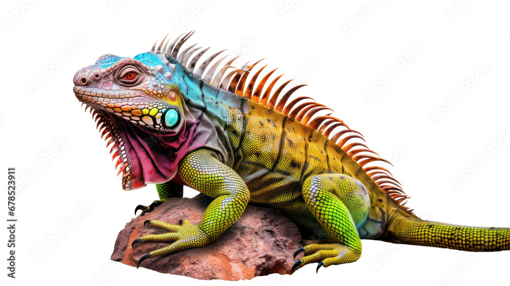 Obraz premium Iguana on the transparent background