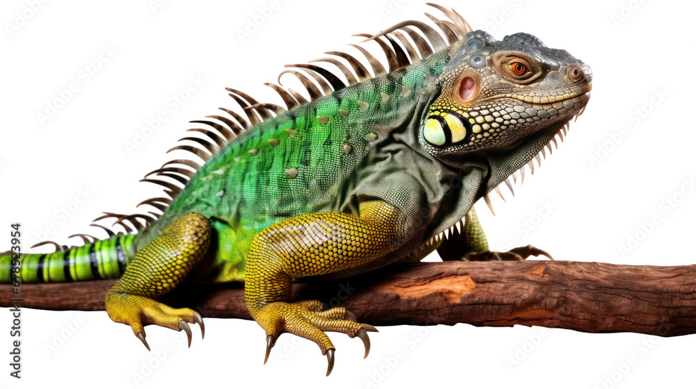 Iguana on the transparent background