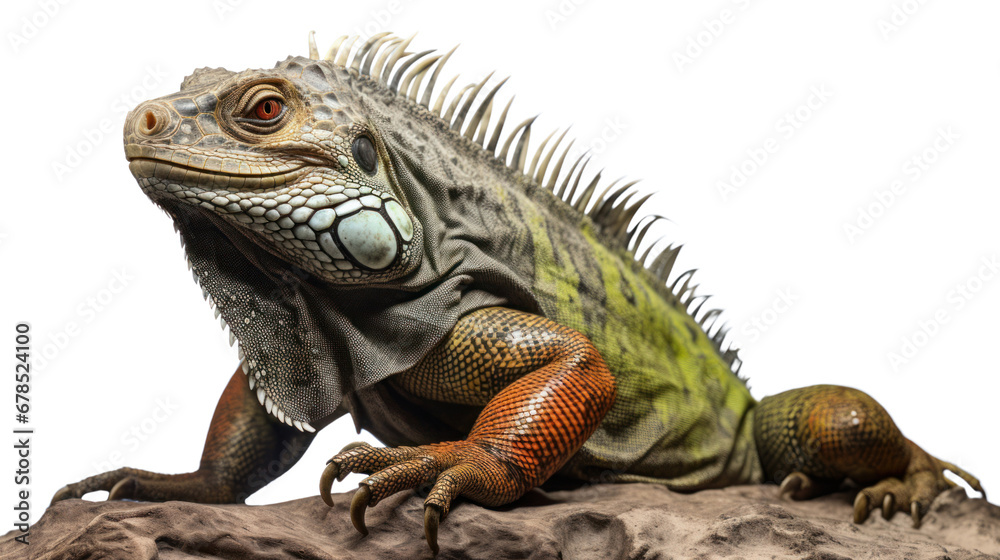 Iguana on the transparent background Iguana on the transparent background