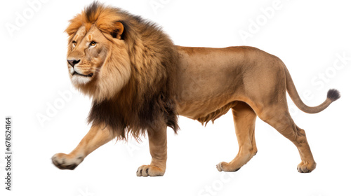 A lion on the transparent background