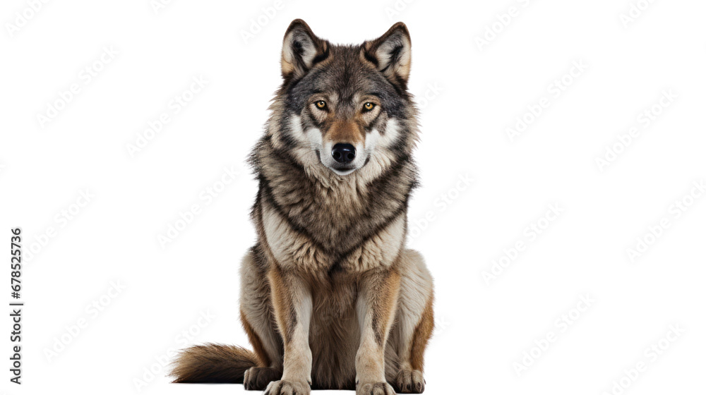 A wolf on the transparent background