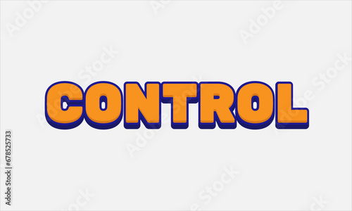 Control Text Effect in 3d style
