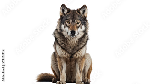 A wolf on the transparent background