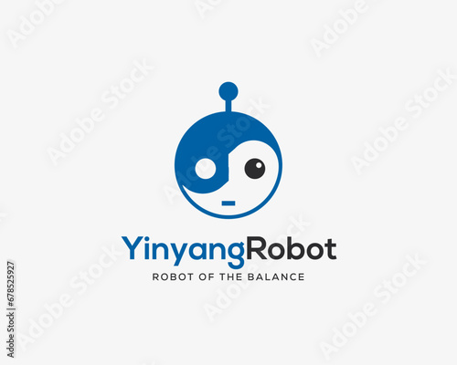 Funny Robot Logo Design Vector, Robot logo template, Robotic logo