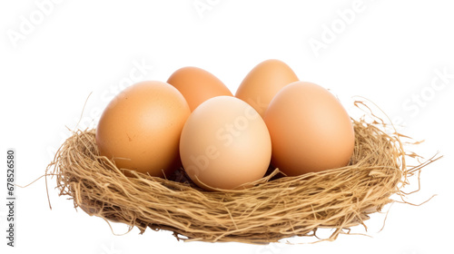 The eggs on the transparent background