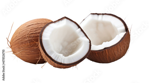 A coconut on the transparent background