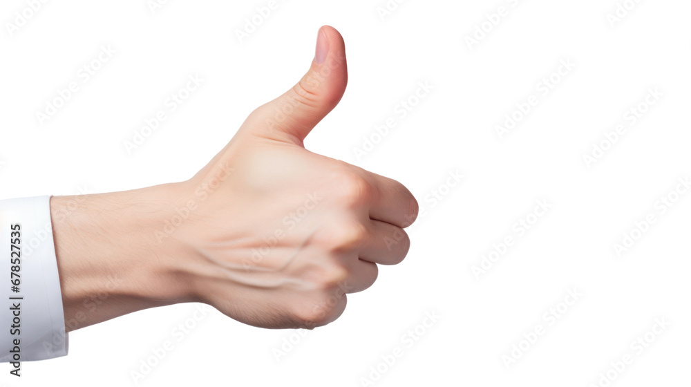 Hand thumps up on the transparent background Hand thumps up on the transparent background