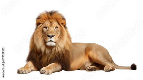 A lion on the transparent background photo