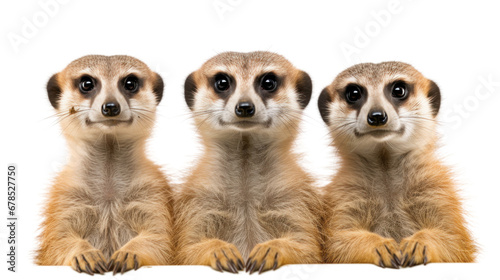 A meerkat on the transparent background