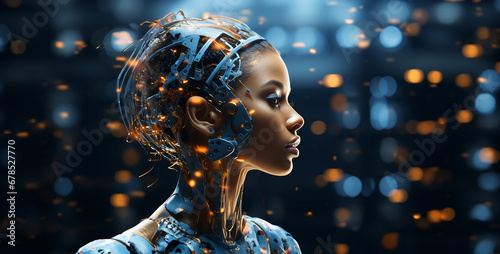 artificial intelligence creating media and branding a woman