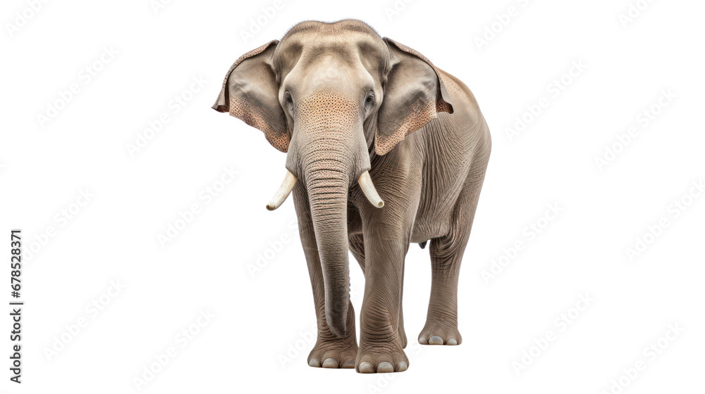 Thai elephant on the transparent background