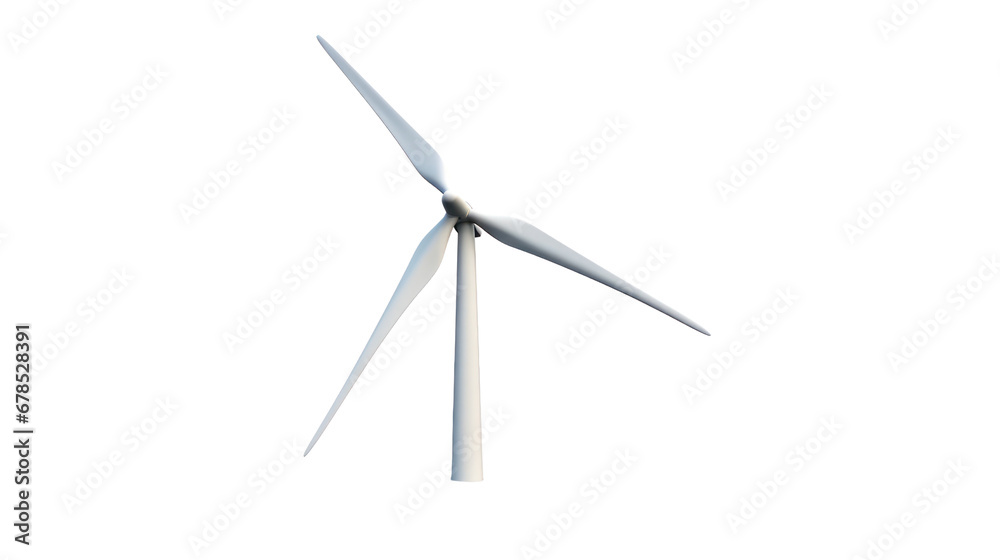 Wind turbine on the transparent background Wind turbine on the transparent background