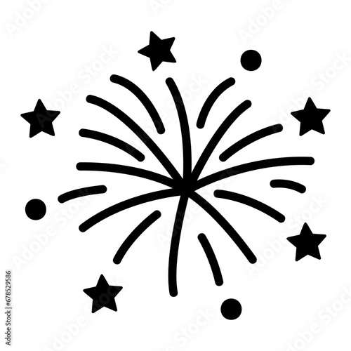 fireworks glyph icon photo