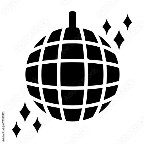 disco ball glyph icon