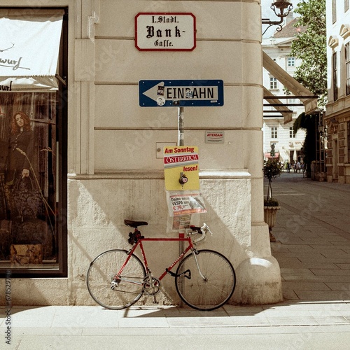 Photography bicycles in the street